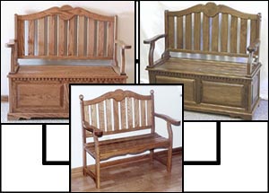 deacons bench, wooden benches, storage benches, oak benches
