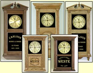 anniversary clocks and wedding clocks