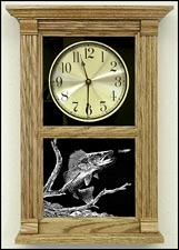 fisherman clock and walleye picture