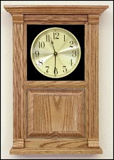 small oak wall clock