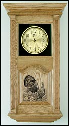 clock with turkey image