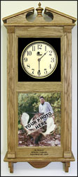 personalized photo clock and logo etched clocks